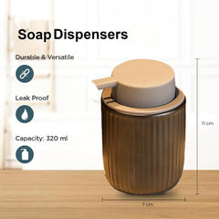 Kuber Industries Liquid Soap Dispenser | Handwash Soap Dispenser | Soap Dispenser for Wash Basin | Shampoo Dispenser Bottle | Bathroom Dispenser Bottle | Pack of 6 | JY00162YW | 320 ml | Yellow