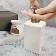 Heart Home Liquid Soap Dispenser | Handwash Soap Dispenser | Soap Dispenser for Wash Basin | Shampoo Dispenser Bottle | Bathroom Dispenser Bottle | 360 ML | White
