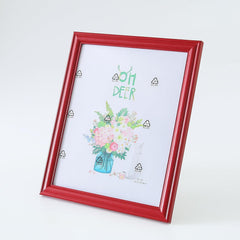 Kuber Industries Photo Frame For Home D�cor|Use Horizontal & Vertical|Crystal Clear Glass|Perfect For Home, Office And Shop "21.8x26.9CM"-Pack of 2 (Red)