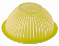 Heart Home Multifunctional Plastic Drain Strainer, Colander, Washing Basket for Home Kitchen Supplies - Pack of 2 (Green)-50HH01863