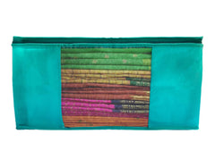 Kuber Industries Non-Woven Wardrobe Organizer/Cover/Storage Bag For Store Saree, Lehenga, Suit, Dress, Clothes- Pack of 9 (Blue)