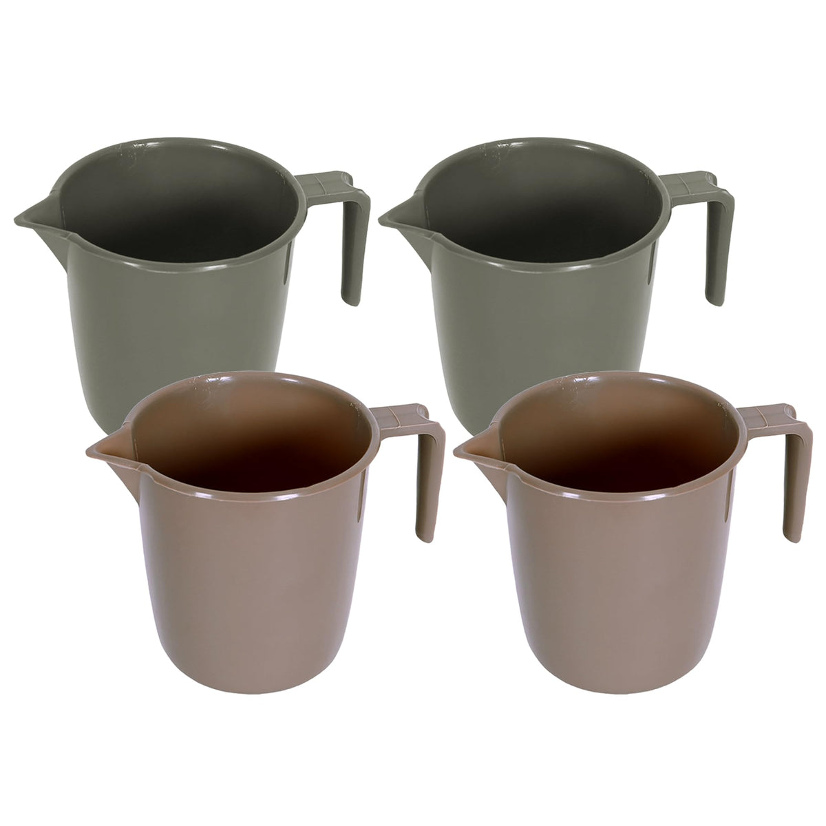 Heart Home Bathroom Mug | Plastic Bath Mug for Bathroom | Bath Mug | Mug for Bathroom | Mug for Toilet | Washroom Jug | 111 Bath Mug | 1 LTR | Pack of 4 | Multi