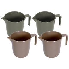 Heart Home Bathroom Mug | Plastic Bath Mug for Bathroom | Bath Mug | Mug for Bathroom | Mug for Toilet | Washroom Jug | 111 Bath Mug | 1 LTR | Pack of 4 | Multi