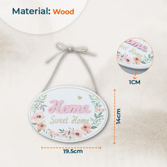 Kuber Industries Door Decor Panel|Wall Hanging Wooden Frame Board-Pack of 3 (White)