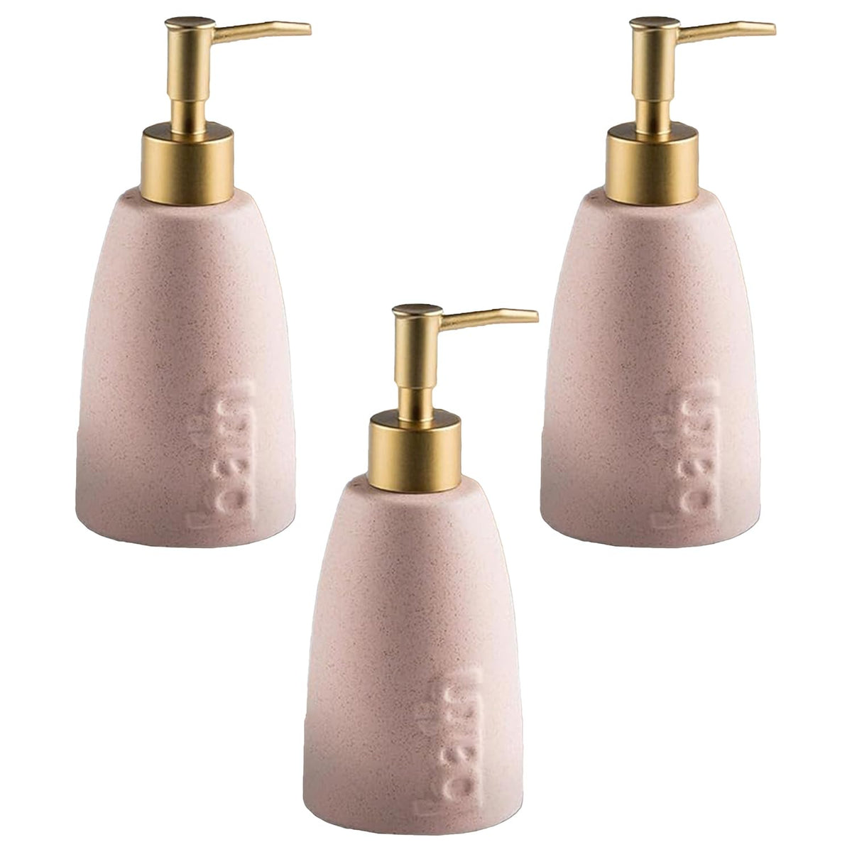 Kuber Industries Liquid Soap Dispenser | Handwash Soap Dispenser | Soap Dispenser for Wash Basin | Shampoo Dispenser Bottle | Bathroom Dispenser Bottle | Pack of 3 | ZX044PK | 320 ml | Pink