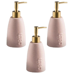 Urbane Home Liquid Soap Dispenser | Handwash Soap Dispenser | Soap Dispenser for Wash Basin | Shampoo Dispenser Bottle | Bathroom Dispenser Bottle | 3 Piece | ZX044PK | 320 ml | Pink