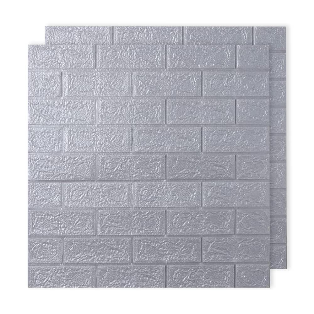Kuber Industries Foam Brick Pattern 3D Wallpaper for Walls|Easy to Peel, Stick & Remove DIY Wallpaper|Suitable on All Walls|Pack of 2 Sheets, 70 cm X 77 cm