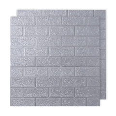 Kuber Industries Foam Brick Pattern 3D Wallpaper for Walls|Easy to Peel, Stick & Remove DIY Wallpaper|Suitable on All Walls|Pack of 2 Sheets, 70 cm X 77 cm