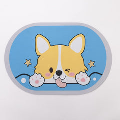 Kuber Industries Bath Mat | PVC Bathroom Mat | Shower Bath Mat | Floor Tub Mat | Diatom Mud Oval Mat | Anti-Skid Shower Bathroom Mat | CF-220818 | Blue