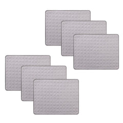 Kuber Industries Rectangular Dog & Cat Bed|Premium Cool Ice Silk with Polyester With Bottom Mesh|Multi-Utility Self-Cooling Pad For Dog & Cat|Light-weight & Durable Dog Bed|ZQCJ001G-L|Grey (Pack Of 4)