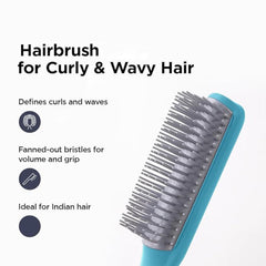 Kuber Industries Hair Brush | Bristles Brush | Hair Brush with Paddle | Brush for Curly wavy Hairs | Suitable For All Hair Types | Hair Brush Styling Hair | Pack of 2 | C19BLE | Blue
