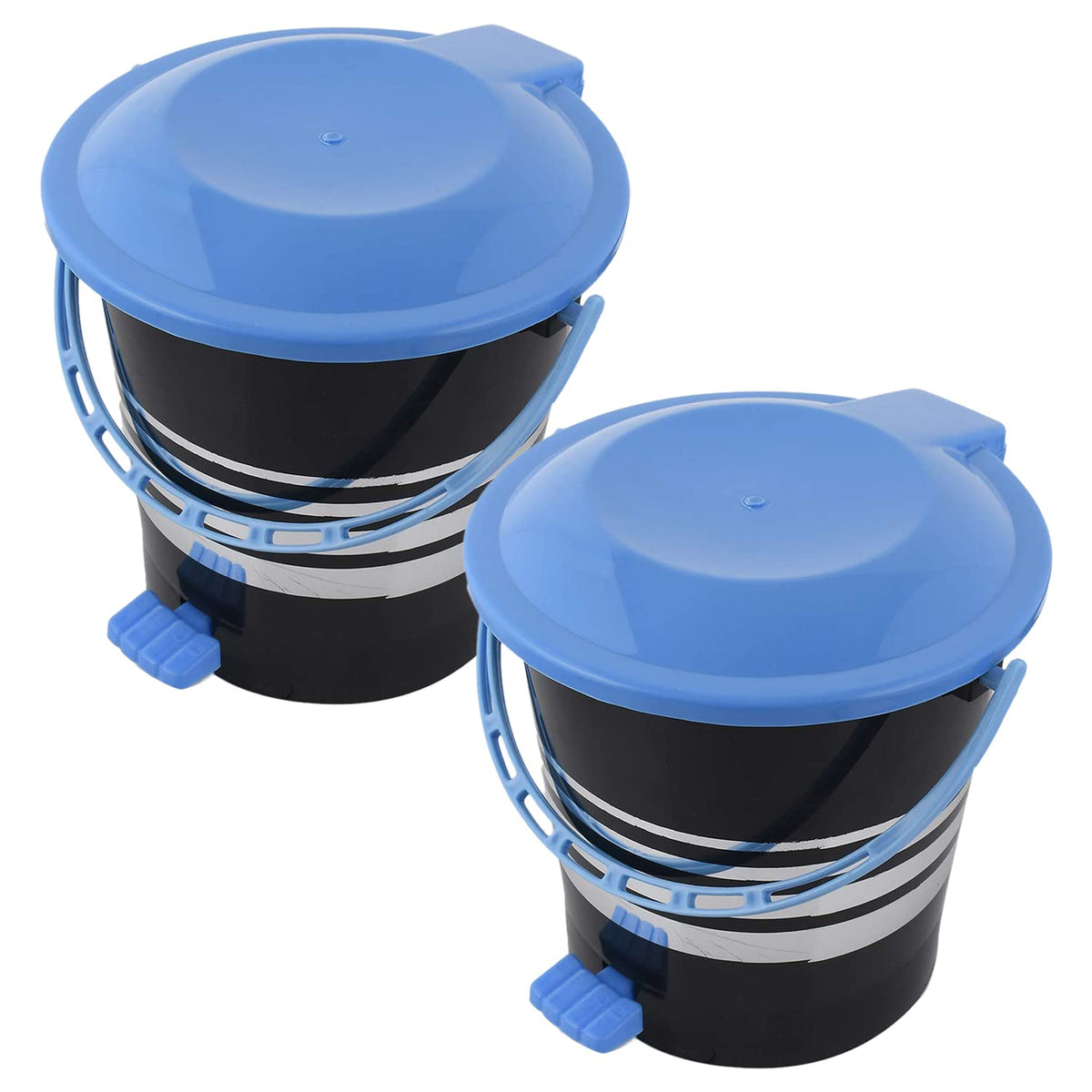 Kuber Industries Pedal Dustbin|Plastic Pedal Dustbin|Kitchen Waste Paper Bin|Dustbin For Bedroom|5 Liter Dustbin|Pack of 3 (Multicolor)