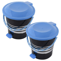 Kuber Industries Pedal Dustbin|Plastic Pedal Dustbin|Kitchen Waste Paper Bin|Dustbin For Bedroom|5 Liter Dustbin|Pack of 3 (Multicolor)