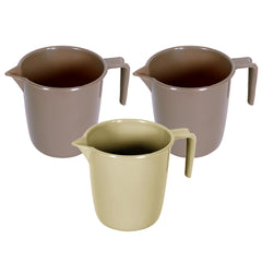 Heart Home Bathroom Mug | Plastic Bath Mug for Bathroom | Bath Mug | Mug for Bathroom | Mug for Toilet | Washroom Jug | 111 Bath Mug | 1 LTR | Pack of 3 | Multi