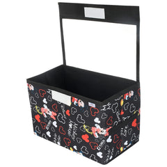 Heart Home Disney Minnie Storage Box|Non-Woven Small|Medium|Large Storage Organizer for Toys|Cloths with Transparent Lid & Handle|Pack of 3 (Black)