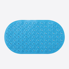 Homestic Bath Mat | PVC Bathroom Mat | Shower Bath Mat | Floor Tub Mat | Bathroom Oval Mud Mat | Anti-Skid Shower Bathroom Mat | Q-02A | Dark Blue