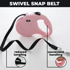 Kuber Industries Pack Of 6 Retractable Dog Leash|One Button Break With Safety Lock|Automatic & Non-Slip Handle|WINDOG-1092|Soft Padded Handle For Comfortable Grip|Pet Training & Walking Accessory|Pink