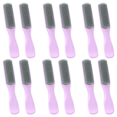 Kuber Industries Hair Brush | Flexible Bristles Brush | Hair Brush with Paddle | Straightens & Detangles Hair Brush | Suitable For All Hair Types | C19-PRUP-S | Small | 12 Piece | Pack of 4 | Purple