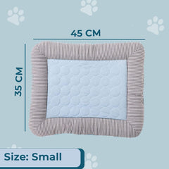 Kuber Industries Rectangular Dog & Cat Bed|Yarn Dyed Oxford Cloth|Nylon and Polyester With Cotton Filling|Self-Cooling Bed For Dog & Cat|Small Light-weight & Durable Dog Bed|ZQCJ005B-S|Blue(Pack Of 3)