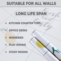 Kuber Industries PET Wallpaper for Walls in Kid’s Room and Kitchen|Self-Adhesive, Oilproof, Heat Resistant and Waterproof I DIY Designer Wall Sticker I Set of 2 Rolls, 60cmx300cm (Pack of 2)