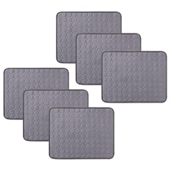 Kuber Industries Rectangular Dog & Cat Bed|Premium Cool Ice Silk with Polyester With Bottom Mesh|Multi-Utility Self-Cooling Pad For Dog & Cat|Light-weight & Durable Dog Bed|ZQCJ001G-XS|Grey(Pack Of 6)