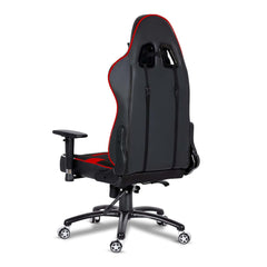 Heart Home Revolving Ergosmart PC Gaming Chairs with Wheels | Comes with Headrest, Lumbar Support Cushions & Footrest | Comfortable Chair for Long Sitting & Back Pain Relief | Black & Red