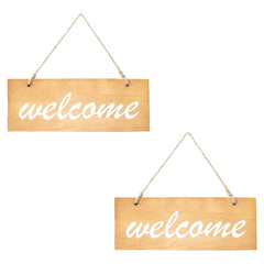 Kuber Industries Door Decor Panel|Wall Hanging Wooden Frame Board-Pack of 2 (Light Brown)