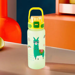 Kuber Industries Pack of 6 Kids Water Bottle With Straw |Sipper Water Bottle For Kids Boys Girls| Water Bottle with Locking Flip Lid | 800 ml | Green | SYZ-7791A