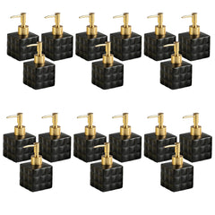 Kuber Industries Liquid Soap Dispenser | Handwash Soap Dispenser | Soap Dispenser for Wash Basin | Shampoo Dispenser Bottle | Bathroom Dispenser Bottle | 18 Piece | Pack of 6 | 220 ml | Black