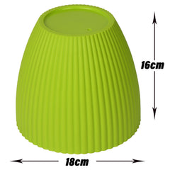 Heart Home Flower Pot | Flower Planter Pots for Indoor | Flower Pots for Outdoor | Pot for Garden & Balcony Flowering | Flower Plants Pot | Mega Flower Pot | 6 Inch | Pack of 2 | Green