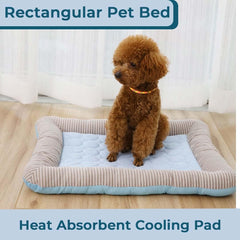 Kuber Industries Rectangular Dog & Cat Bed|Yarn Dyed Oxford Cloth|Nylon and Polyester with Cotton Filling|Self-Cooling Bed for Dog & Cat|Small Light-Weight & Durable Dog Bed|ZQCJ005B-M|Pack Of 5|Blue