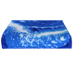 Kuber Industries Kids Bath Towel|Soft Cotton & Sides Stitched Baby Towel|Microfibered Super Absorbent Aquarium Pattern Towel for Infants,Toddler,55x26 Inch,Pack of 2 (Navy Blue)