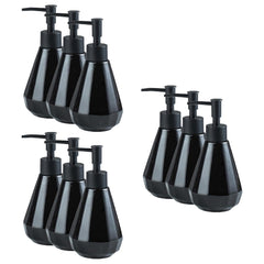 Kuber Industries Liquid Soap Dispenser | Handwash Soap Dispenser | Soap Dispenser for Wash Basin | Shampoo Dispenser Bottle | Bathroom Dispenser Bottle | 9 Piece | Pack of 3 | ZX060BK | 250 ml | Black
