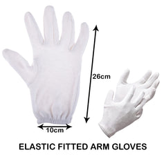 Kuber Industries Gloves | Cotton Summer Gloves | Protection From Sun Burns | Dust | Pollution | Gloves For Women | Gloves For Men | 2 Pair | Pack of 2 | White