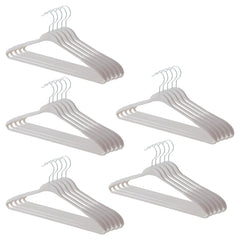 Kuber IndustriesVelvet Cloth Hanger Set of 25 with Chromed Plated Steel Hook|GREY|