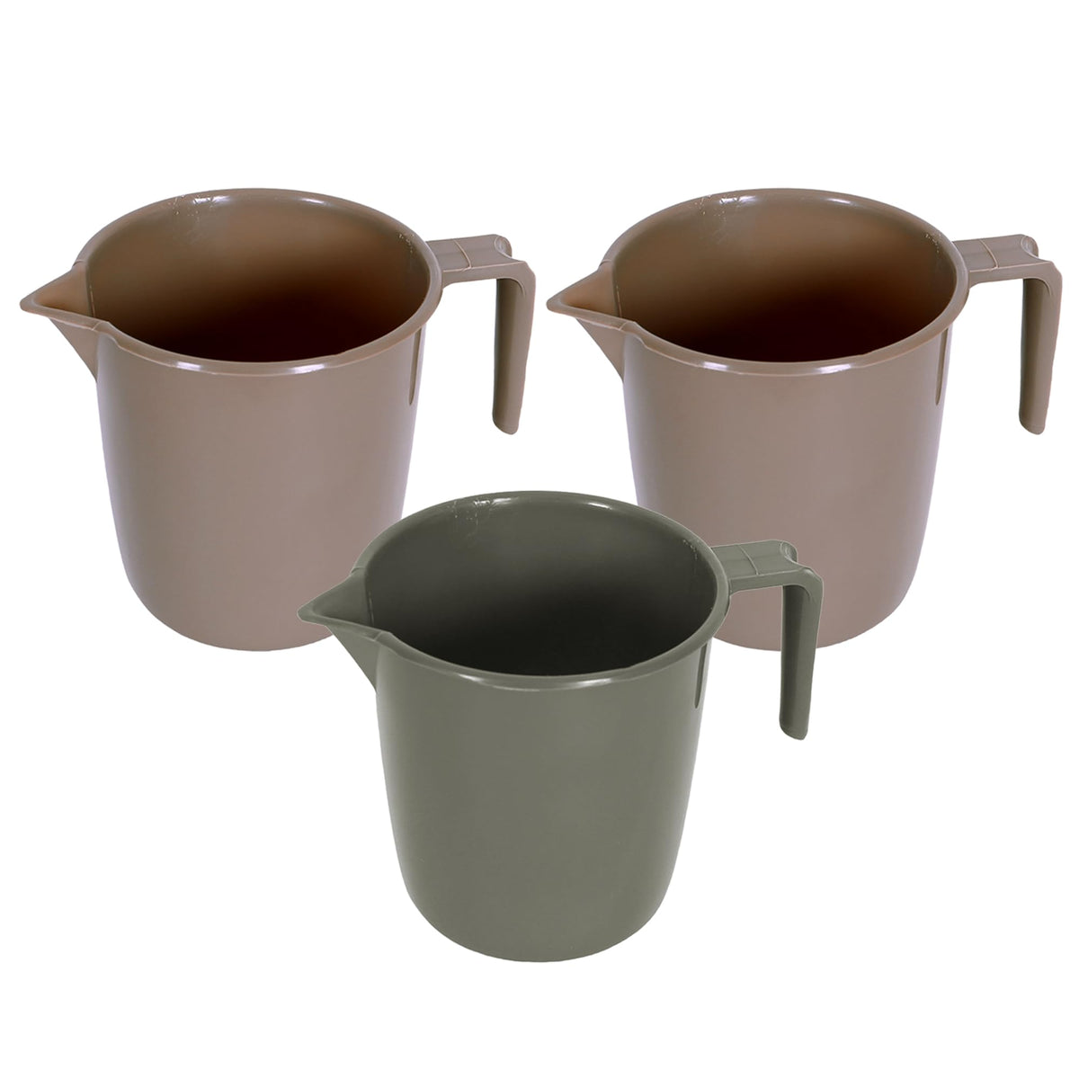 Heart Home Bathroom Mug | Plastic Bath Mug for Bathroom | Bath Mug | Mug for Bathroom | Mug for Toilet | Washroom Jug | 111 Bath Mug | 1 LTR | Pack of 3 | Multi