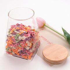 Kuber Industries Borosilicate Glass Jar with Bamboo Lid | Kitchen Organizer Items & Storage | Multi-utility, Leakproof, Airtight Storage Jar for Cookies, Snacks, Tea, Coffee, Sugar | Set of 2 (750ml)