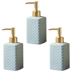 Kuber Industries Liquid Soap Dispenser | Handwash Soap Dispenser | Soap Dispenser for Wash Basin | Shampoo Dispenser Bottle | Bathroom Dispenser Bottle | Pack of 3 | ZX021GY | 350 ml | Gray