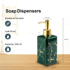 Kuber Industries Liquid Soap Dispenser | Handwash Soap Dispenser | Soap Dispenser for Wash Basin | Shampoo Dispenser Bottle | Bathroom Dispenser Bottle | Pack of 2 | ZX032GY | 320 ml | Gray