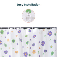 Kuber IndustriesSoft Texture Bath Curtain|Natural Drape Waterproof Shower Curtain 6 Feet|Pack of 5|White