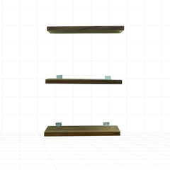 Heart Home 3 Piece Sturdy & Durable Sheesham Wood Honey-Matte Finish Wall Mount Wooden Wall Shelf for Bedroom & Living Room | Furniture Wall Rack Shelf for Decor | Brown