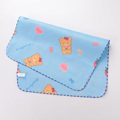 Kuber Industries Baby Waterproof matBed Protecter "50 x 70" CM-Pack of 2 (Blue)