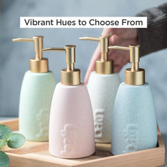 Homestic Liquid Soap Dispenser | Handwash Soap Dispenser | Soap Dispenser for Wash Basin | Shampoo Dispenser Bottle | Bathroom Dispenser Bottle | ZX044GN | 320 ml | Green