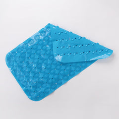 Kuber Industries Bath Mat | PVC Bathroom Mat | Shower Bath Mat | Floor Tub Mat | Foot Massager Mat | Anti-Skid Shower Bathroom Mat | B-02A |Pack of 3| Dark Blue