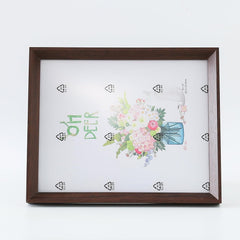 Kuber Industries Photo Frame For Home Décor|Use Horizontal & Vertical|Crystal Clear Glass|Perfect For Home, Office And Shop "21.8x26.9CM"-Pack of 6 (Brown)