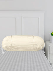 Kuber Industries Bolster Covers | Cotton Bolster Cover Set | Diwan Bolster Cover Set | Bolster Pillow Cover | Plain Lace Print Masand Cover | 16x32 Inch | Pack of 4 | Multicolor