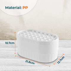 Kuber Industries Nail Press 2-Layer Ice Box|Flexible Ice Cube Tray|Pack of 5|White