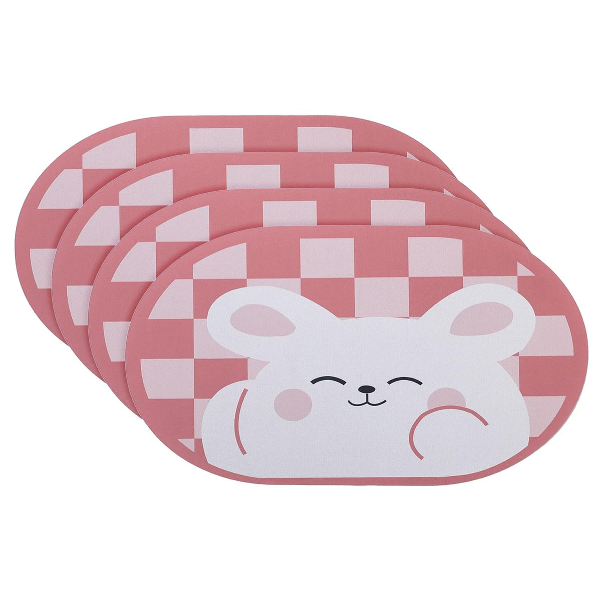 Kuber Industries Bath Mat | PVC Bathroom Mat | Shower Bath Mat | Floor Tub Mat | Diatom Mud Oval Mat | Anti-Skid Shower Bathroom Mat | CF-220805 |Pack of 4| Multi