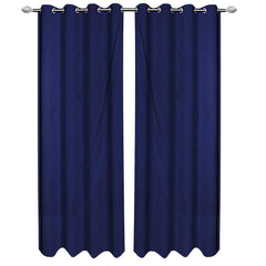 Kuber Industries 6 Pieces Polyester Eyelet Door Curtain 7 Feet (Blue)-Ctktc14333