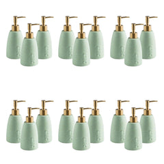 Kuber Industries Liquid Soap Dispenser | Handwash Soap Dispenser | Soap Dispenser for Wash Basin| Bathroom Dispenser Bottle | 18 Piece | Pack of 6 | ZX044GN | 320 ml | Green